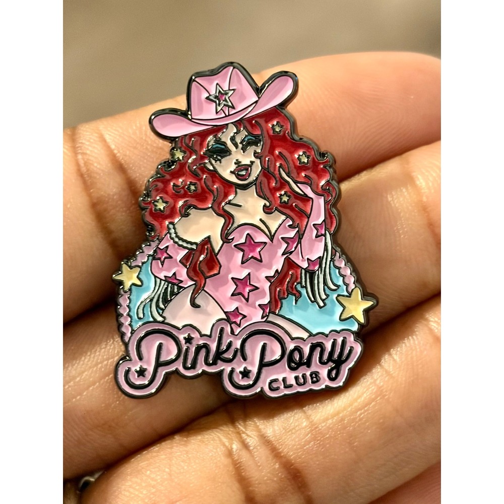 Chappell Roan Pink Pony Club Enamel Pin Cowgirl Drag Star Lapel Pin Accessory